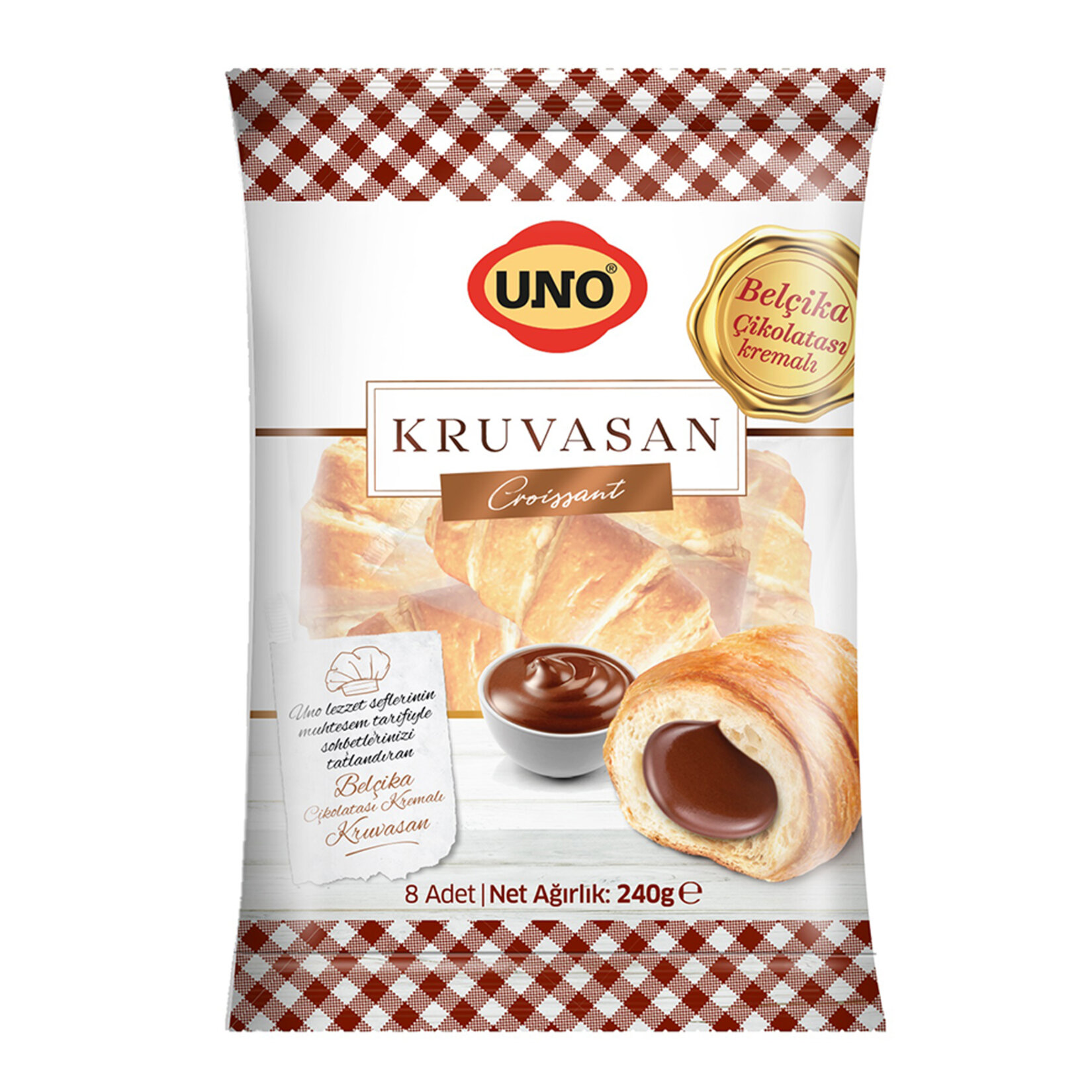 UNO CIKOLATALI KRUVASAN 240GR 8LI