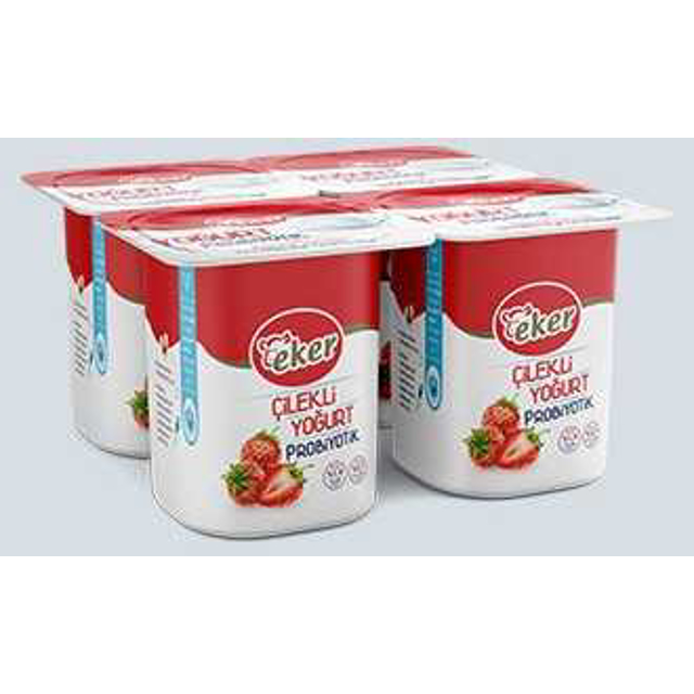 Eker Yogurt Prob. 4*100 Gr Cilekli