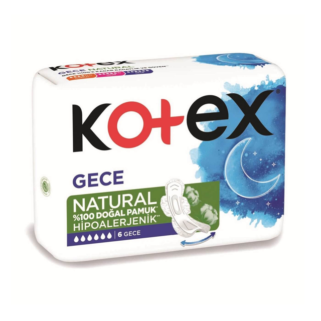 KOTEX NATURAL TEKLI 6LI GECE*