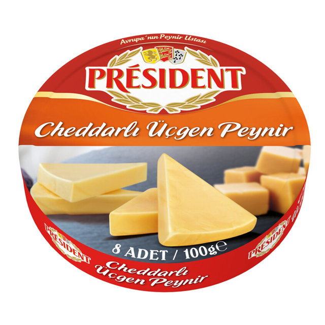 President Ucgen Peynir Cheddarlı 100 Gr