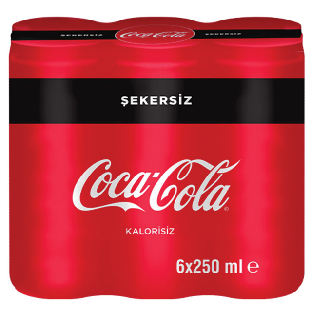 Coca Cola 6*250 Ml Sekersiz Tnk