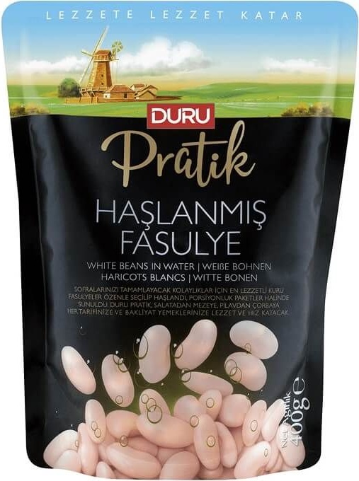 DURU PRATİK HAŞLANMIŞ FASULYE 400GR (353802)